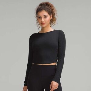Lululemon Modal Silk Twist-Back Yoga Long-Sleeve Shirt
Black